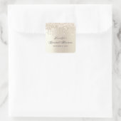 Chic Champagne Driving Glitzer Brautparty Quadratischer Aufkleber (Tasche)