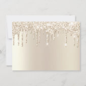 Chic Champagne Driving Glitzer Trauzeugin Einladung (Rückseite)