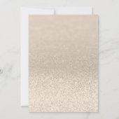 Chic Champagne Glitzer Sweet 16 Einladung (Rückseite)