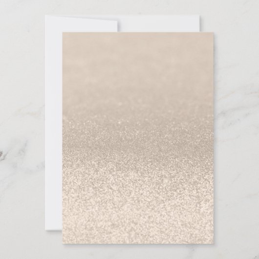 Chic Champagne Glitzer Sweet 16 Einladung (Rückseite)