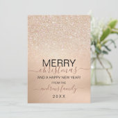 Chic Champagne Gold Glitzer Metallic Weihnachten (Stehend Vorderseite)