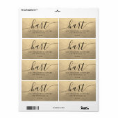 Chic Champagne Gold Script Family Return Address (Vorne)