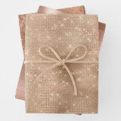 Chic Champagne Gold Sparkle Glitz Geschenkpapier Set (Beispiel)