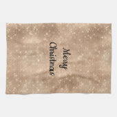 Chic Champagne Gold Sparkle Glitz Geschirrtuch (Horizontal)