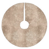 Chic Champagne Gold Sparkle Glitz Polyester Weihnachtsbaumdecke (Vorderseite)