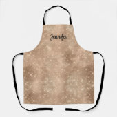 Chic Champagne Gold Sparkle Glitz Schürze (Vorderseite)