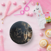 Chic Champagne Time Happy New Year Pappteller (Party)