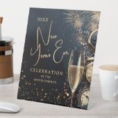 Chic Champagne Time New Year's Eve Party Sockelschild (In Situ)