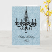 Chic Chandelier Birthday Karte (Gelbe Blume)