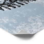 Chic Chandelier Blue Grunge Poster (Ecke)