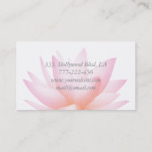 Chic charmante elegante Aquarellfarben Rosa Lotus  Visitenkarte (Rückseite)