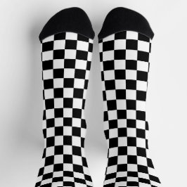 Chic Checkerboard Crew Socks Socken