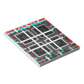 Chic Checkered Black, White & Red Graphics Design Notizblock (angewinkelt)