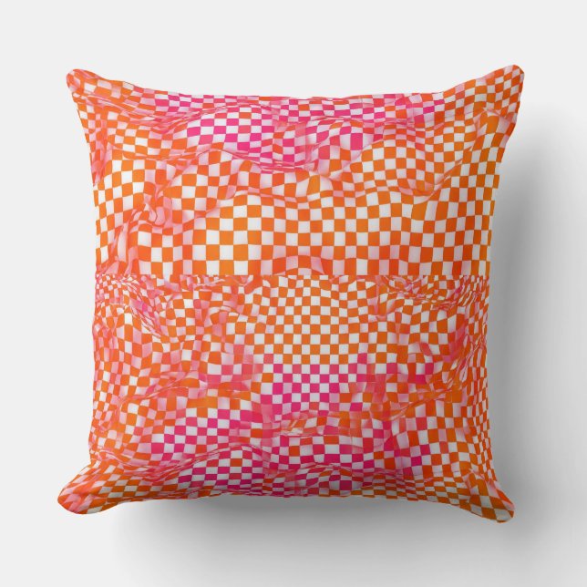 Chic Checkered Comfort: Designed Throw Kissen"? Kissen (Vorderseite)