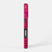 Chic Checkered Pattern Design iPhone Hülle (Rechte Seite)