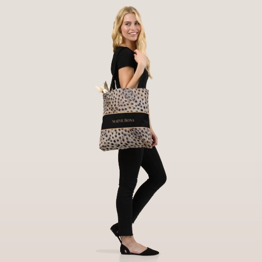 Chic Cheetah Personalisiert Tasche (Am Model)