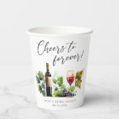 Chic Chef für immer Wasserfarbene Weinprobe Pappbecher (Rückseite)