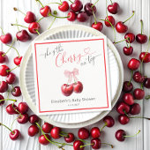 Chic Cherry auf Top Coquette Baby Dusche Serviette