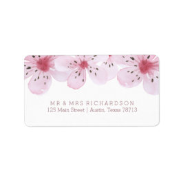 Chic Cherry Blossoms Hochzeit Adressaufkleber