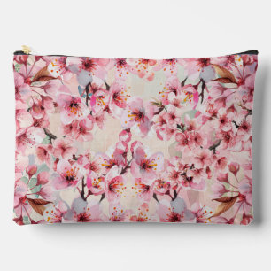Chic Cherry Blossoms Make-up Bag Zubehörtasche