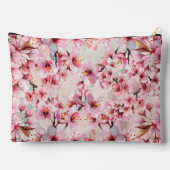 Chic Cherry Blossoms Make-up Bag Zubehörtasche (Rückseite)