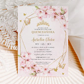 Chic Cherry Blüten Blumenblüten Quinceañera Sweet Einladung