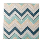 Chic Chevron Pattern Decorative 4.25" Square Fliese (Vorderseite)
