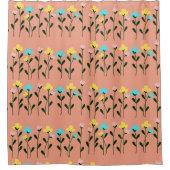 Chic Chic Pink Floral Pattern Duschvorhang (Vorderseite)