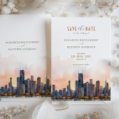 Chic Chicago, Illinois Rett-the-Date-Einladung Einladung