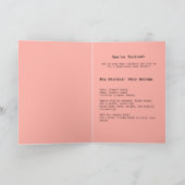 Chic Chicken in Pink Anzug Einladung (Innenseite)