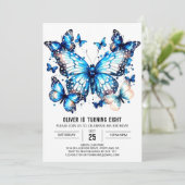 Chic Children Butterfly Boy Geburtstag Einladung (Stehend Vorderseite)