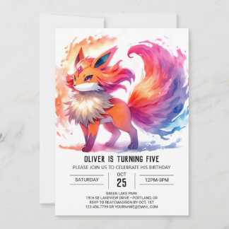 Chic Children Fox Geburtstag Einladung