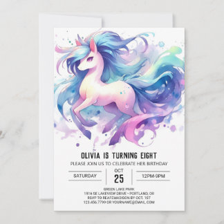 Chic Children Horse zum Geburtstag Einladung