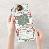 Chic Christmas All In One Einladung (Abreißen)