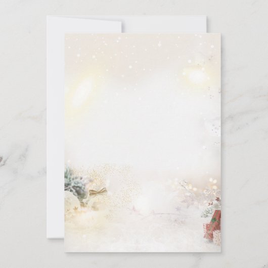 Chic Christmas Balls, Bow Corporate Christmas Einladung (Rückseite)