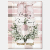 Chic Christmas Blush Pink Legs Boots Magnet (Vorderseite)