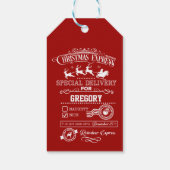 Chic Christmas Express Special Delivery Monogram Geschenkanhänger (Rückseite)