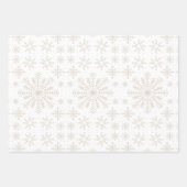 Chic Christmas Floral Deer Snowflake Black Holiday Geschenkpapier Set (Vorderseite 3)