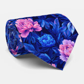 Chic Christmas Gift For Boyfriend Peonies Flower Krawatte (Gerollt)