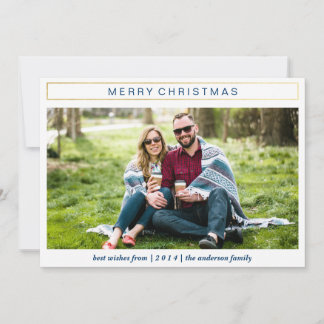 Chic Christmas Gold Weihnachtskarte Einladung