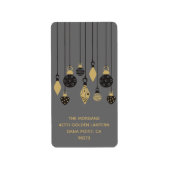 Chic Christmas Ornaments Weihnachtsansprache Adressaufkleber (Vorne)