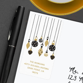 Chic Christmas Ornaments Weihnachtsansprache Adressaufkleber