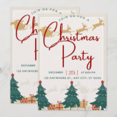 Chic Christmas Party Einladung - Festlich (Vorne/Hinten)