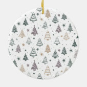 Chic Christmas Photo Collage 2025 Keepsake Keramik Ornament (Hinten)