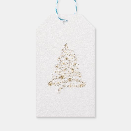 Chic Christmas Pine Tree, Confetti Geschenkanhänger (Rückseite)