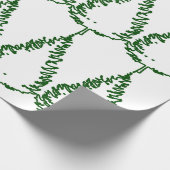 Chic Christmas Pine Tree Gemustert Geschenkpapier (Ecke)