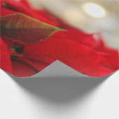 Chic Christmas Poinsettia Holiday Geschenkpapier (Ecke)