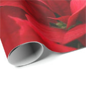 Chic Christmas Poinsettia Holiday Geschenkpapier (Rolleneckpunkt)