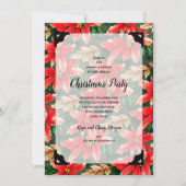 Chic Christmas Poinsettia und Imitats Vellum Einladung (Vorderseite)