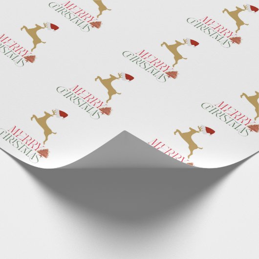 Chic Christmas scandinavian pattern Geschenkpapier (Ecke)